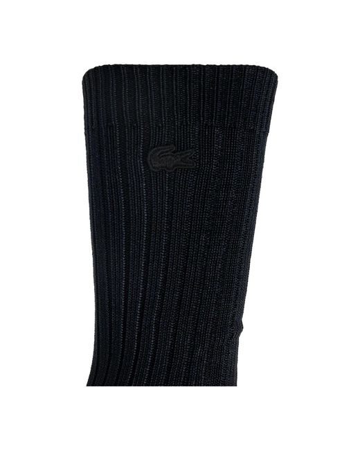 Lacoste Ondergoed ,Zwart ,Runway Dikke Geribbelde Sokken in het Black