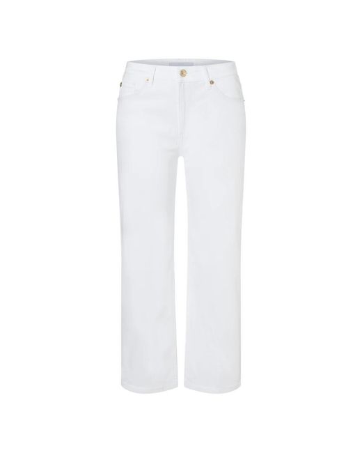 M·a·c Jeans ,Wit ,Denim Denim Culotte Broek in het White