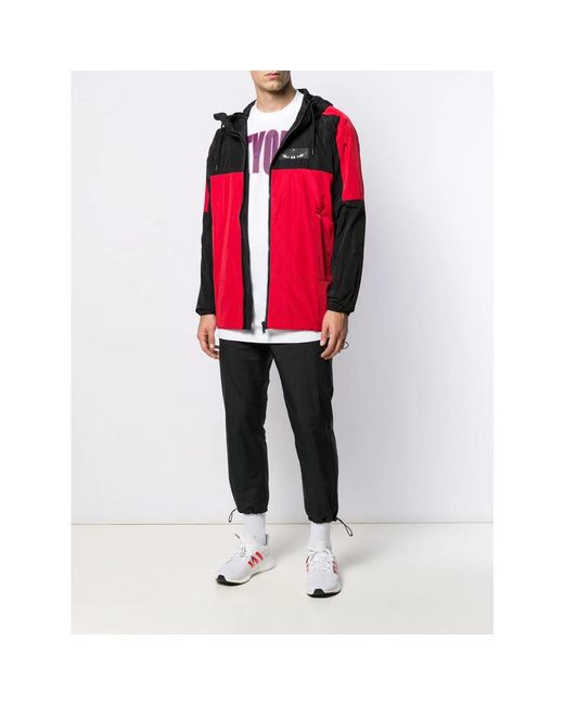 Marcelo Burlon Jassen ,Rood Multi Patch Stijlvolle Fashion Jas in het Red voor heren