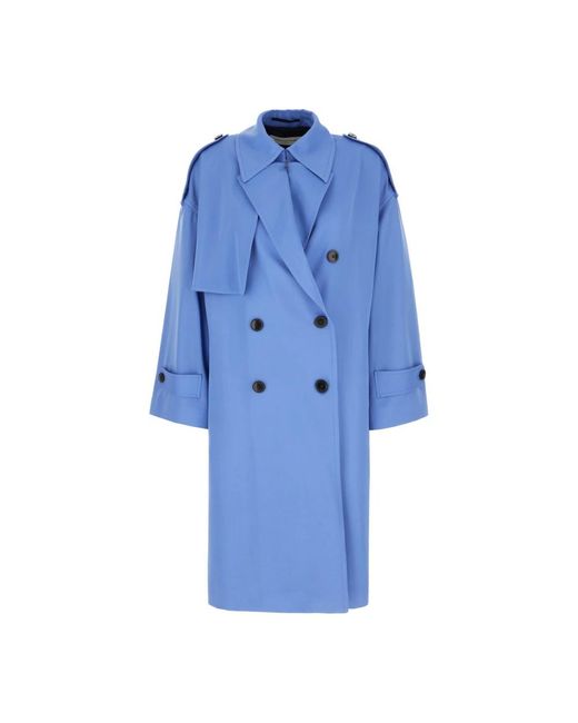 Dries Van Noten Blue Trench Coats