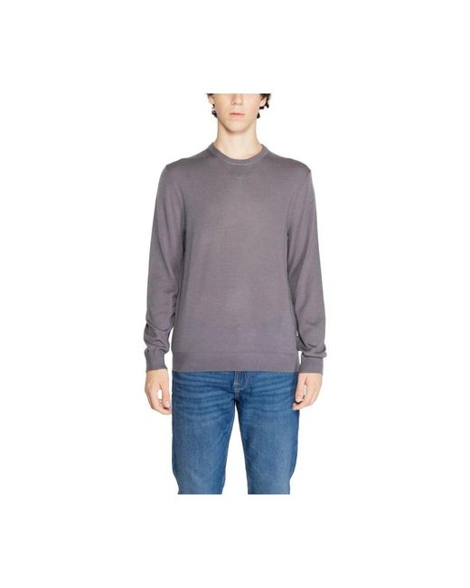 Round-Neck Knitwear ARMANI EXCHANGE pour homme en coloris Blue