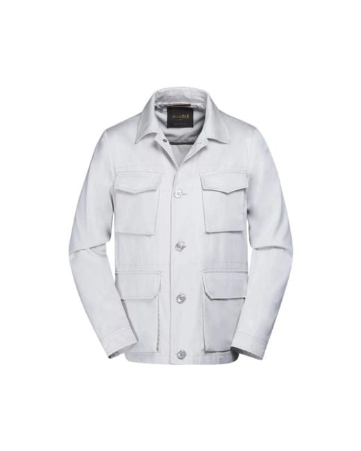 Moorer Metallic Light Jackets for men
