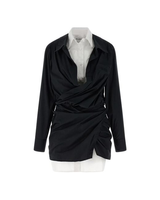 The Attico Black Shirt Dresses