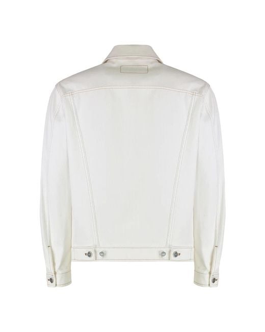 Fendi Denim Jackets in White for Men | Lyst