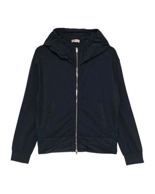 Herno Hooded Zip Jacket in het Blue