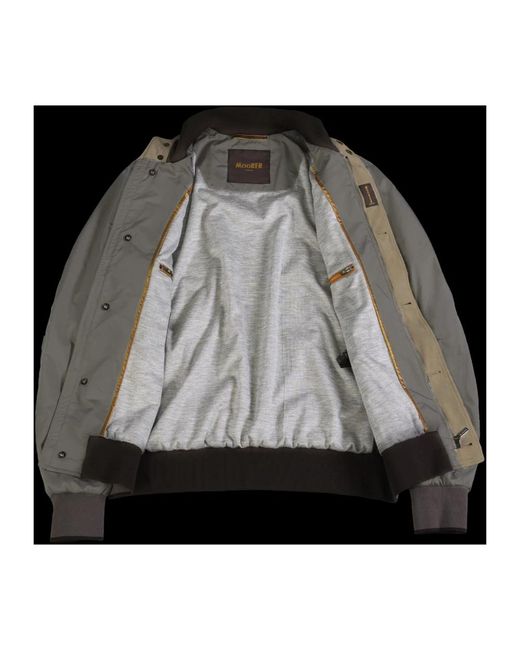 Moorer Wildlederjacke mit winddichtem strickdetail,jackets in Gray für Herren