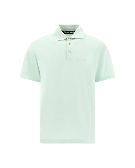 Palm Angels Green Polo Shirts for men