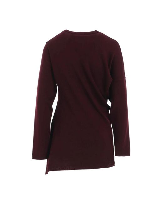 Yohji Yamamoto Purple Round-Neck Knitwear