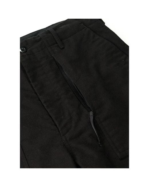 Engineered Garments Black Straight Trousers for men