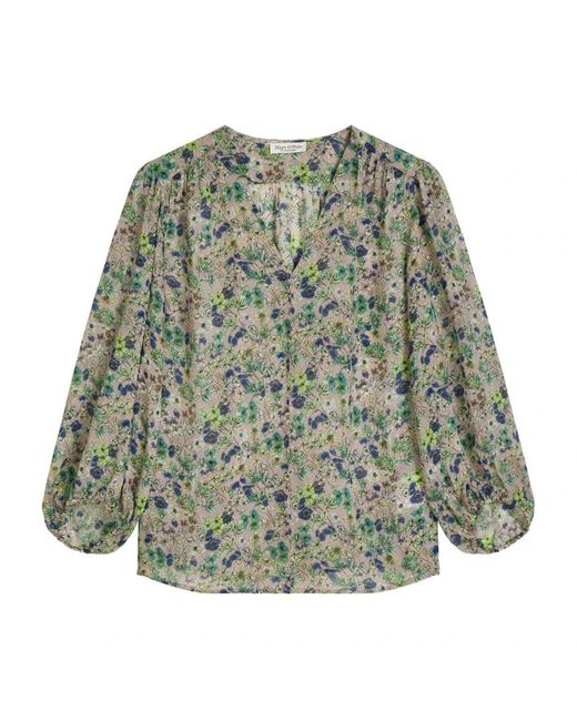 Marc O' Polo Geweven Blouses Lange Mouw in het Green