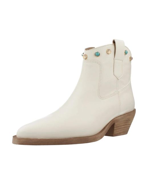 Western style cowboy stivali di Alpe in White