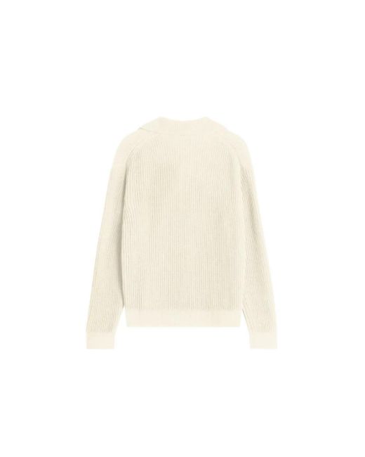 Maison Kitsuné Natural V-Neck Knitwear for men