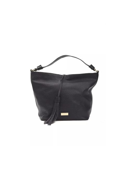 Pompei Donatella Blue Elegante leder-schultertasche mit logo