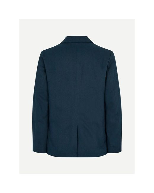 Samsøe & Samsøe Jassen ,Blauw ,Klassieke Blazer Met Enkele Knoopsluiting in het Blue voor heren