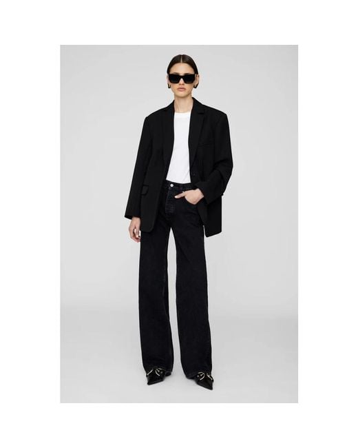 Anine Bing Wide Jeans in het Black