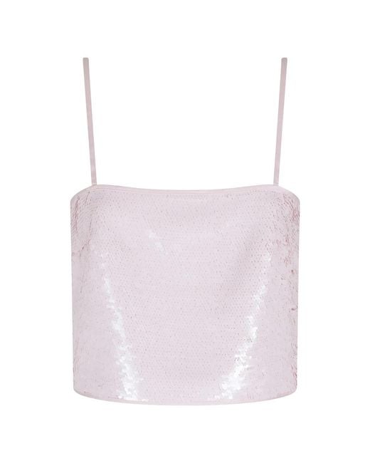 Isabelle Blanche Purple Sleeveless Tops