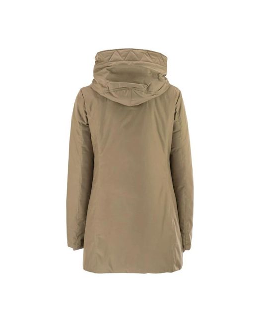 Fay Toggle Hooded Parka in het Natural
