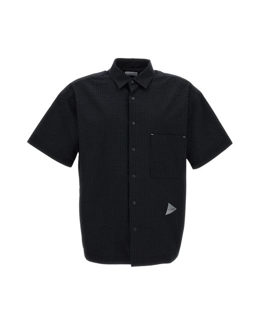 And Wander Black Short Sleeve Shirts for men
