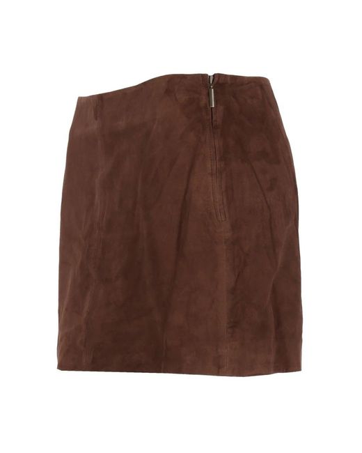 Arma Brown Leather Skirts
