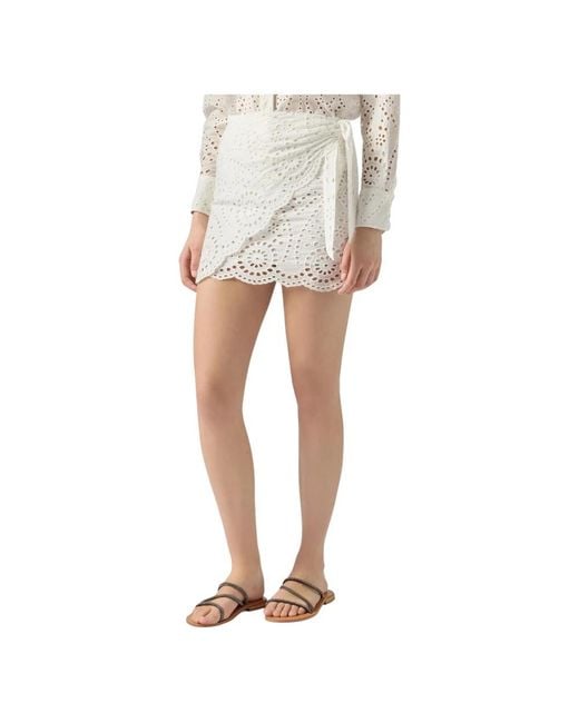 Mc2 Saint Barth White Short Skirts