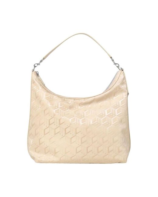 MCM Natural Geprägte Geometrische Schultertasche