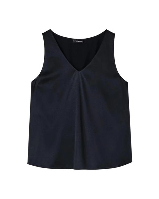 Sleeveless Tops di Emporio Armani in Blue