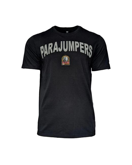 Magliette nera buster tee con logo iconico di Parajumpers in Black da Uomo