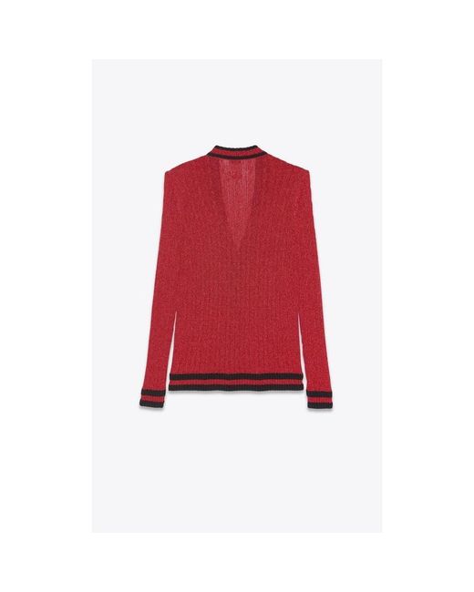 Cardigans Saint Laurent de color Red