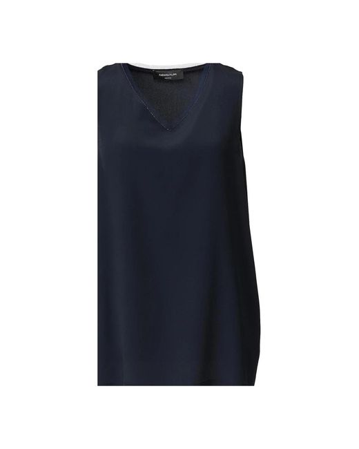 Fabiana Filippi Blue Sleeveless Tops