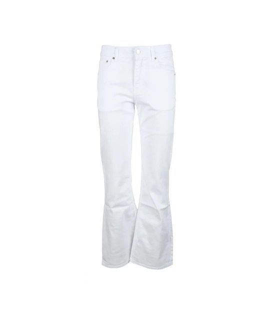 Department 5 White Flared Jeans