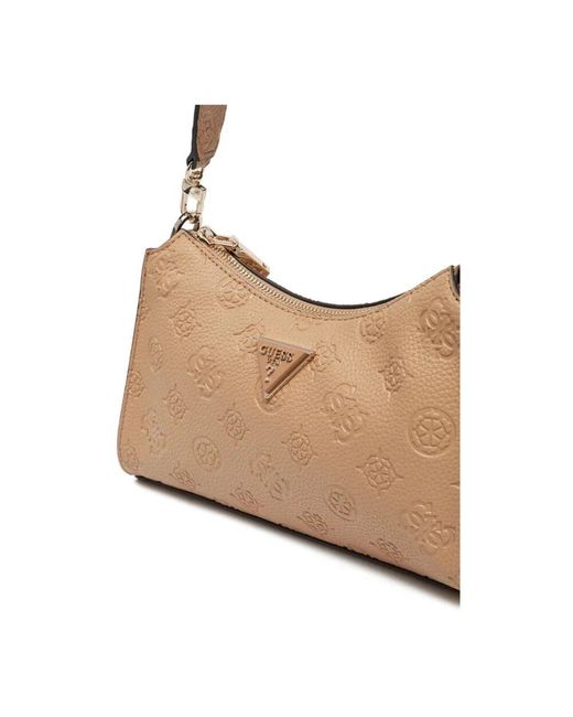 Guess Natural Monogramm Schultertasche
