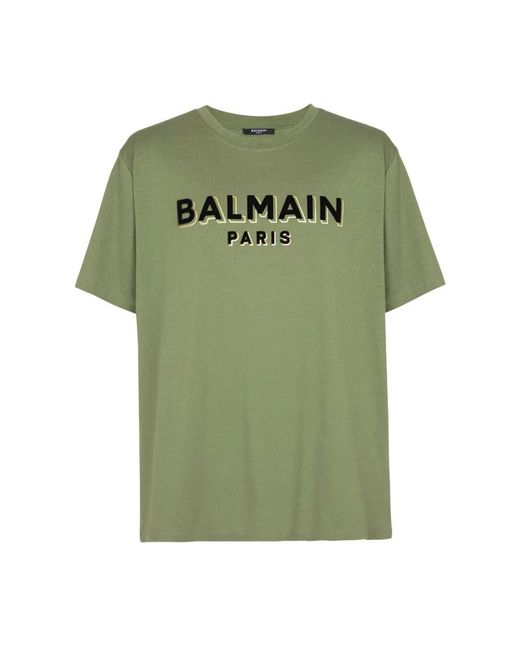 Balmain Green T-Shirts for men