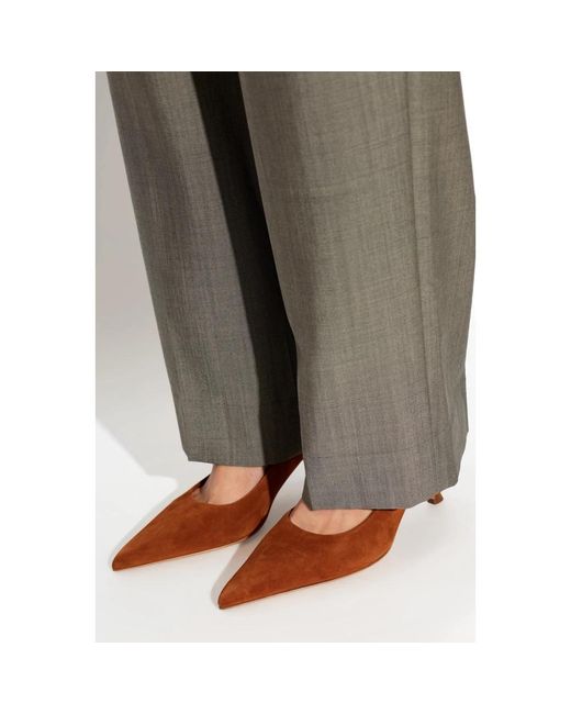 Ferragamo Brown Elydea 70 Wildleder-Pumps