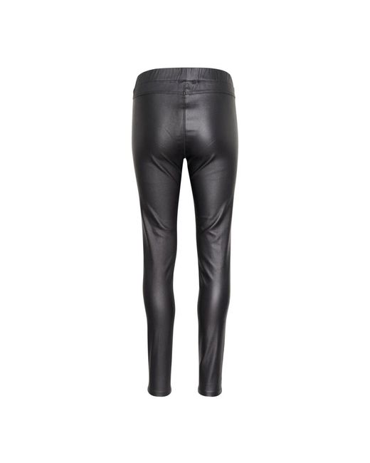 Kaffe Broeken ,Zwart ,Ada Coated Jeggings in het Gray