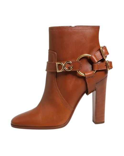 Dolce & Gabbana Brown Heeled Boots