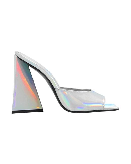 The Attico White Devon mules