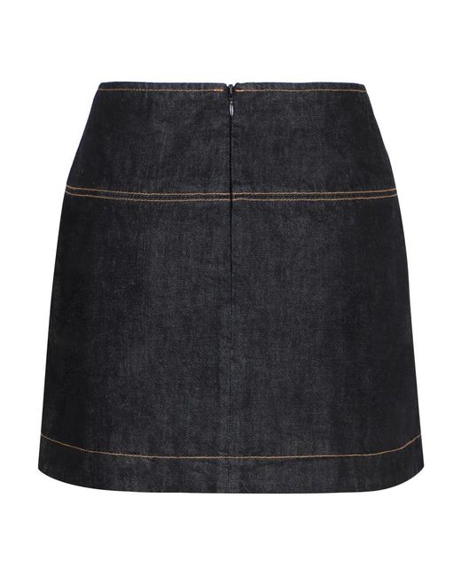 Zimmermann Rokken ,Blauw ,Denim Metallic Detail Denim Mini Rok in het Black