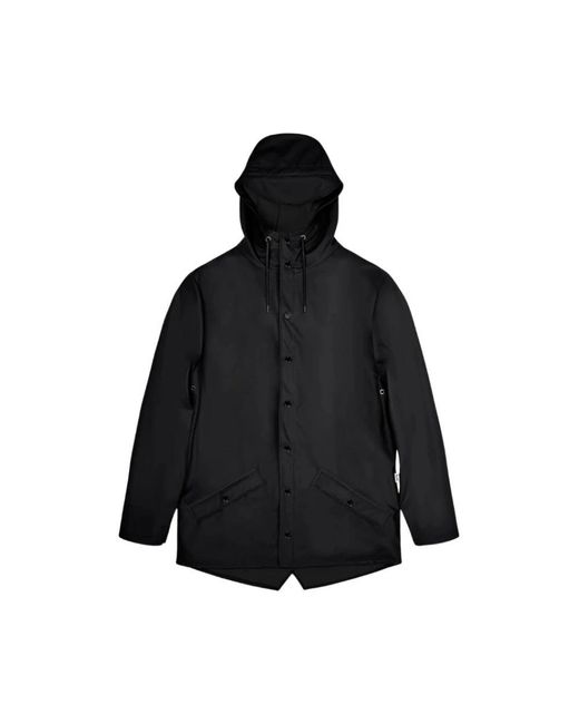 Rains Black Rain Jackets for men