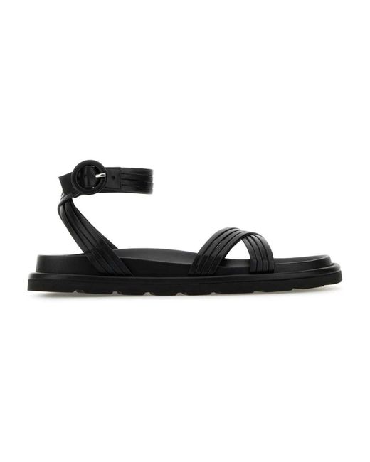 Gianvito Rossi Black Flat Sandals