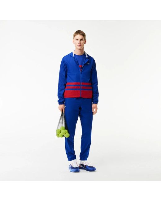 Lacoste Sport trainingsanzug blau/rot in Blue für Herren