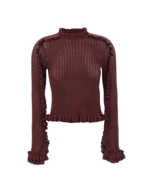 Marella Purple Round-Neck Knitwear