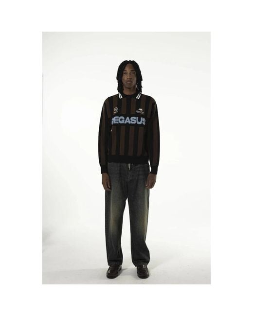 Goodies Sportive Black Round-Neck Knitwear for men