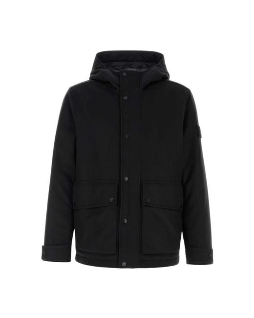 Stone Island Korte Parka in het Black voor heren
