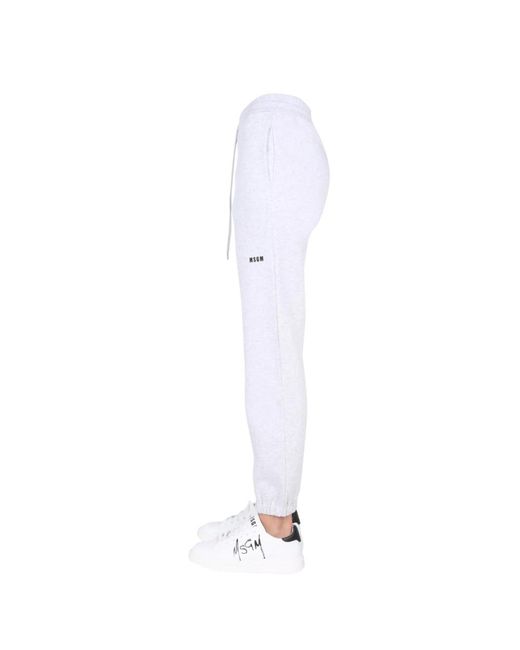 MSGM Sweatpants in het White