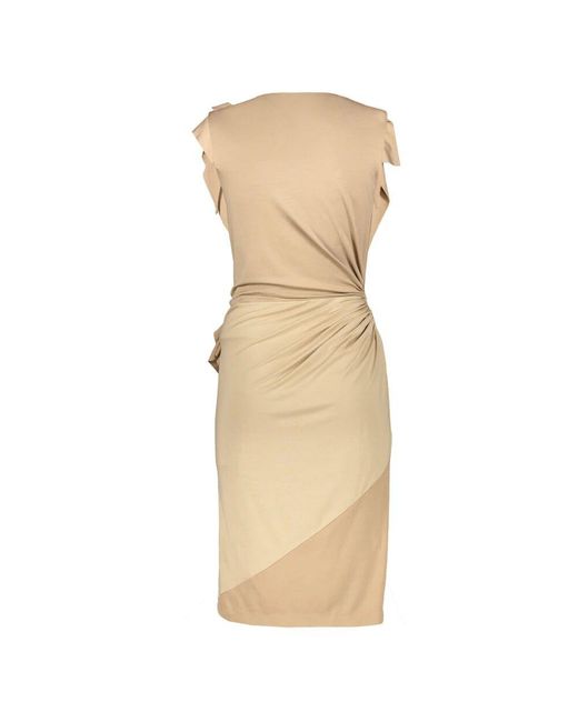 Midi Dresses di Burberry in Natural