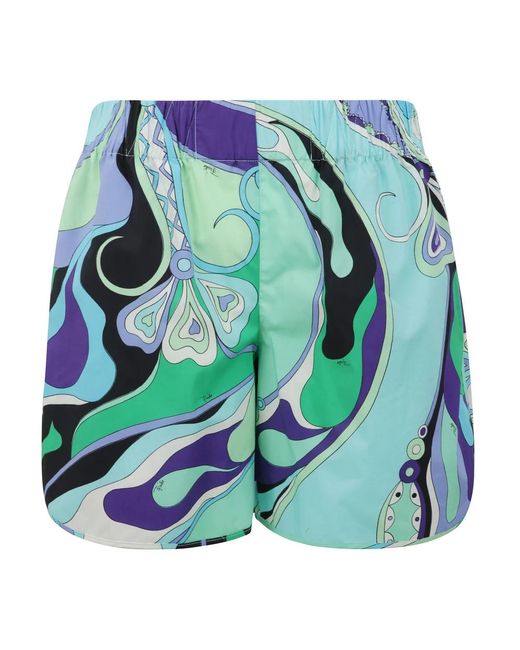 Emilio Pucci Green Short Shorts