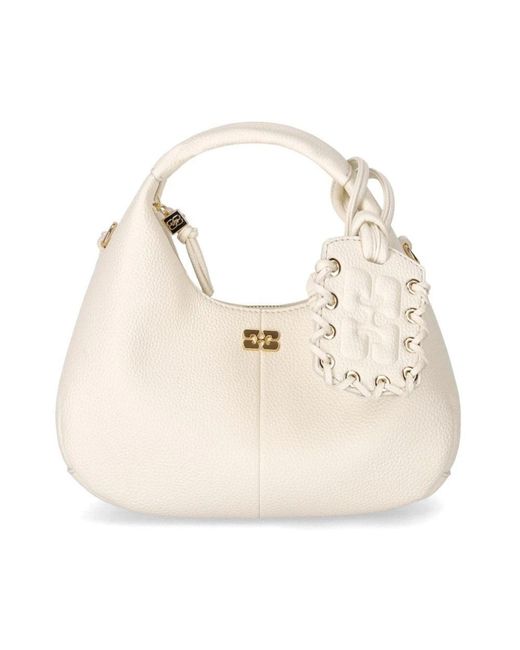 Ganni Natural Handbags