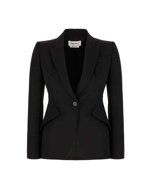 McQueen Jassen ,Zwart ,Wol Stijlvolle Jassen En Vesten in het Black
