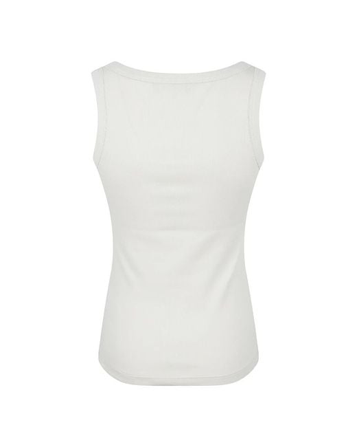 Fabiana Filippi White Sleeveless Tops