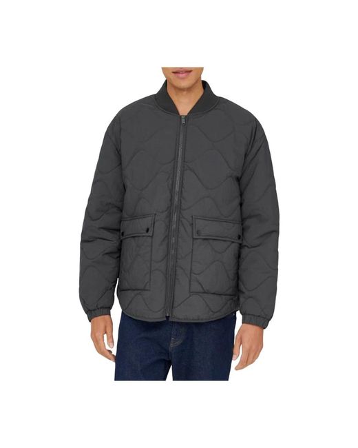 Bomber Jackets Only & Sons pour homme en coloris Gray